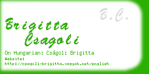 brigitta csagoli business card